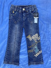 Vintage Baby Phat Girls Jeans Size 3T Embroidered Fabulous Fun Jeans Y2K New