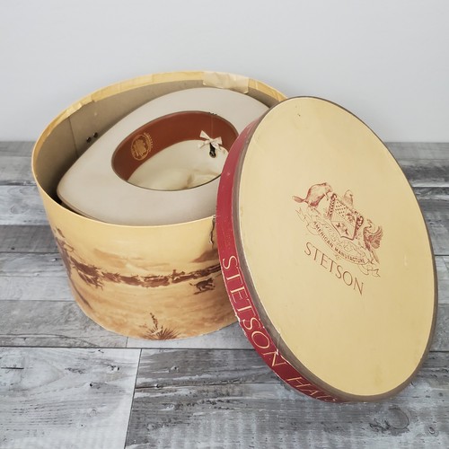 Vintage Stetson 7X Clear Beaver Silverbelly Größe 7 1/8 LO Porters of AZ mit Box - Bild 1 von 22