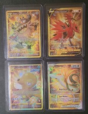 Pokemon Tcg 4 Gold Rare Lot, Galarian Zapdos Galarian Perrserker Octillery