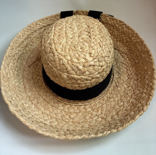 Helen Kaminski Australia CLASSIC 5 Natural Madagascar Raffia Sun Hat UPF 50+ EUC - Picture 4 of 15
