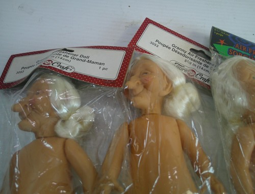 Bambola Deodorante Nonna Artigianale 4 Fibre 5,5” NUOVA VECCHIO MAGAZZINO n. 3053 Halloween - Foto 3 di 4