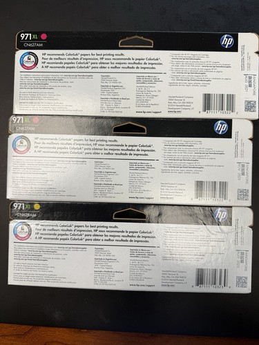 HP 971XL Set Of Magenta, Yellow, Black Toner Cartridge - Picture 3 of 5
