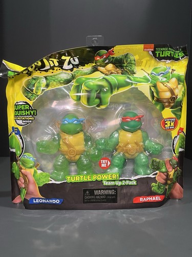 Teenage Mutant Ninja Turtles Heroes of Goo Jit Zu 2-Pack Leonardo & Raphael NEW - Picture 1 of 2