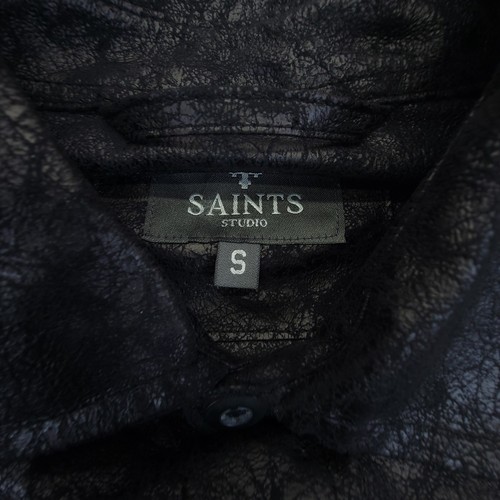 Saints Studio kleines langärmliges Button-Down-Hemd für Herren schwarz neu mit Etikett - Bild 5 von 7