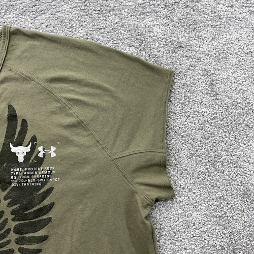 Under Armour Shirt Women Large Project Rock Wings Skull Crop Cap Sleeve 1369963 - Bild 2 von 12