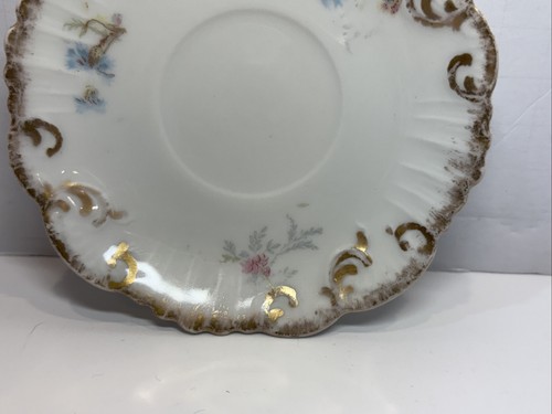 Antique Limoges France LS&S Floral Design Demitasse Cup and Saucer W/ Gold Trim - Picture 15 of 24