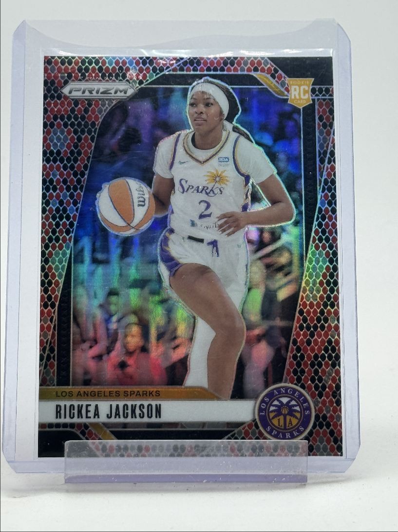 RICKEA JACKSON 2024-25 PANINI PRIZM WNBA ROOKIE SNAKESKIN SPARKS RC Q4059