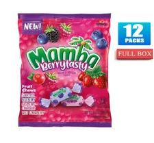 12x Bags Storck Mamba BerryTasty Assorted Flavor Fruit Chews - 3.52oz