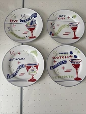 Rosanna 4 Pc Bar Drinking 8 Appetizer Plates