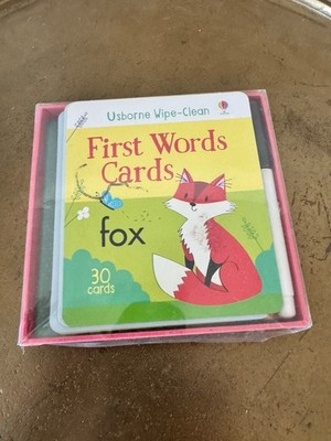 Usborne Wipe Clean Learn To Read First Words Cards Flash Pre-k 