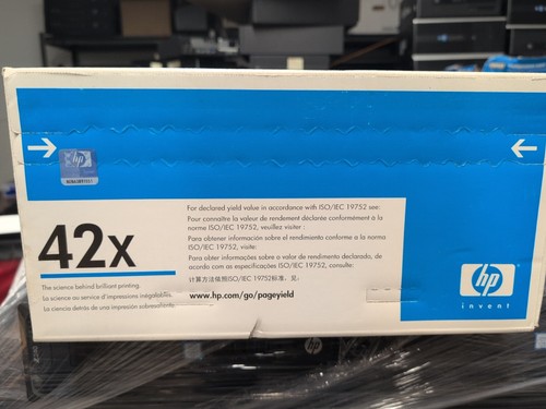 Cartucho de tóner LaserJet negro alto rendimiento HP 42X Q5942X original nuevo SELLADO - Imagen 2 de 5