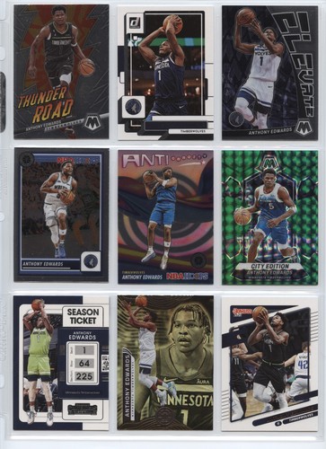 ANTHONY EDWARDS BAsKETBALL - 48 VERSCHIEDENE KARTEN, REGULAR & ROOKIE KARTEN, SIEHE SCANS - Bild 9 von 12