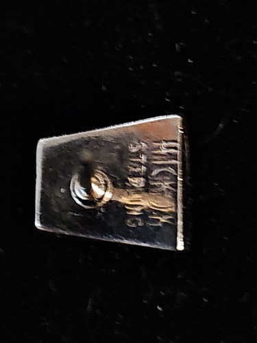 Sterling Silver Swank Tie Pin / Tack, Geometric Design - Picture 8 of 10