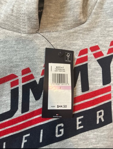 2-Pack Tommy Hilfiger Boys Hoodies Size 4-7 | Logo Sweatshirts Pullover Bundle - Picture 4 of 5