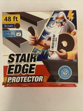 Stair Edge Protector 48 Ft - Brown Rubber Edge Trim for Steps - Stair Nose