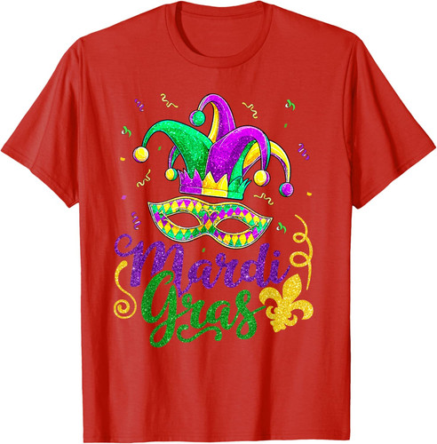Karneval 2025 - Damen Mädchen Maske Perlen New Orleans Party T-Shirt Hoodie - Bild 12 von 17