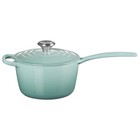 Le Creuset Signature Saucepan Sage Green 16cm 1.75Qt One-handed Pot Cast Iron
