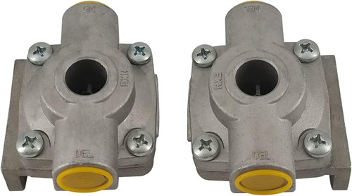 Válvula de liberación rápida de freno de aire de 2 piezas (compatible con Bendix 229859, Midland KN32 - Imagen 1 de 7