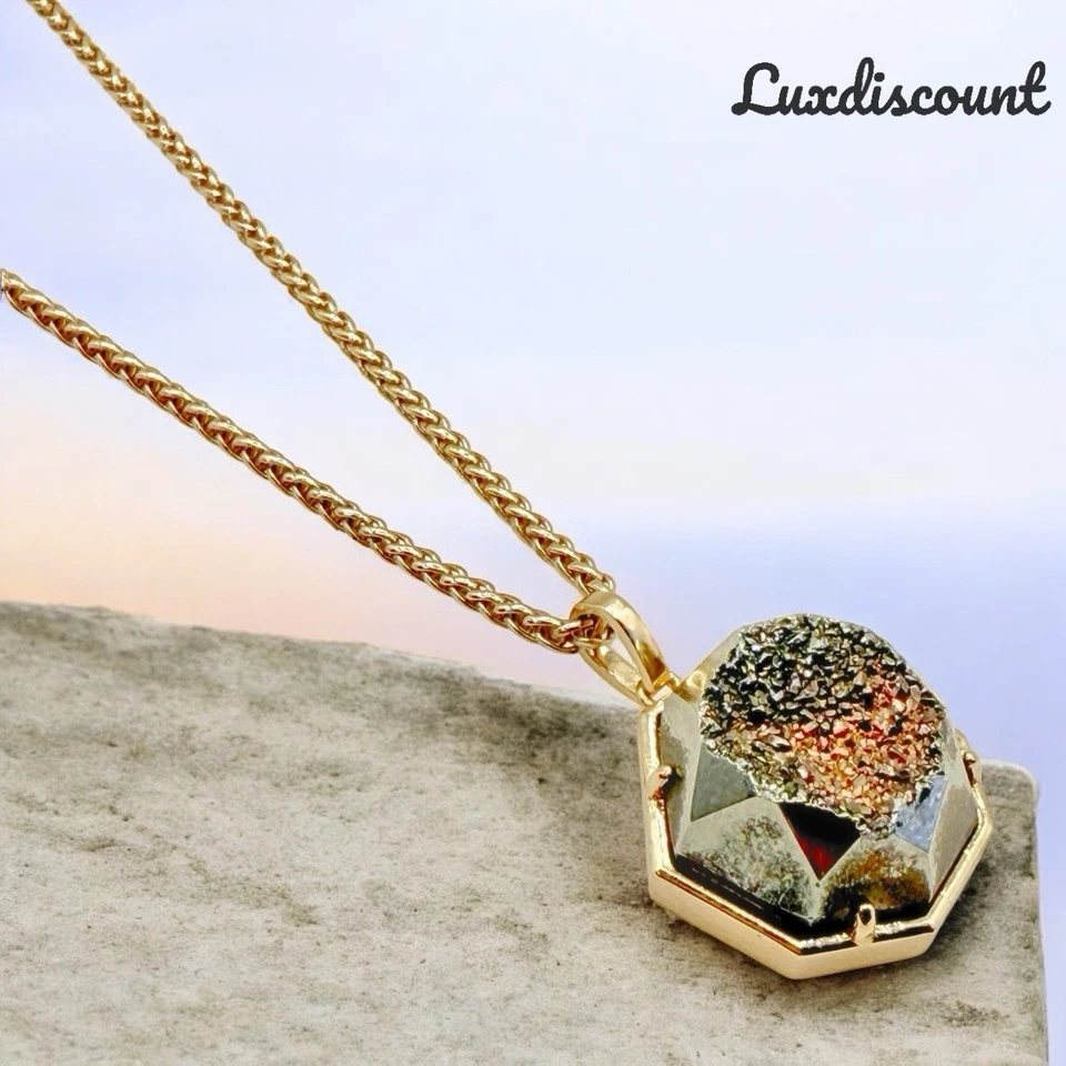 Collar Drusy Kendra Scott Lizzie Oro Rosa. Venta al por menor $120 Foto 3 de 4