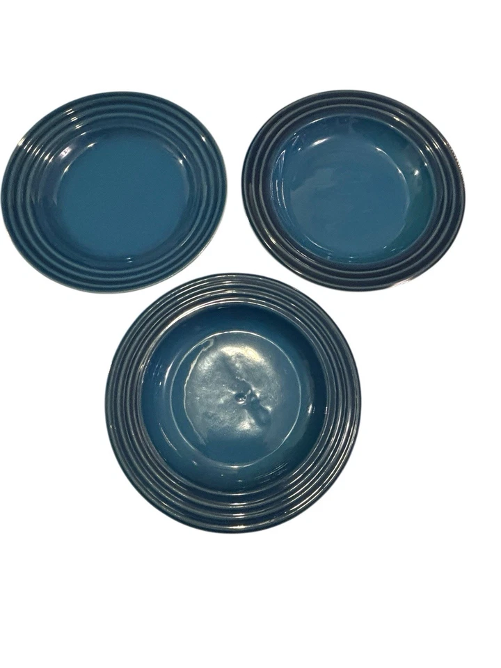 3 件套 LE CREUSET Coupe 意大利面碗蓝色石器 3 环大号 10 — 第 3/4 张图片