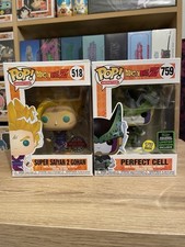 Funko Pop! Dragonball Z Super Saiyan 2 Gohan #518 Perfect Cell Glow #759 Bundle