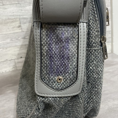 Vintage Samsonite Profile Tweed Travel Shoulder Bag Carry On 1980s Gray Clean - Picture 5 of 16