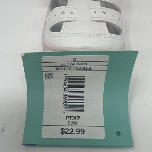 Stride Rite Surprize Toddler Girl Sz 3 Closed Toe Sandal White And Pink Darla - Picture 10 of 10