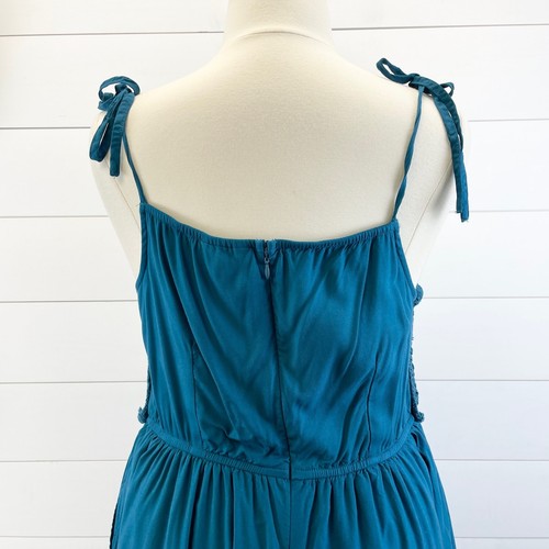 Lane Bryant Plus Size 18 Crochet Front Sun Dress Teal Bohemian Minimalist Flirty - Picture 4 of 13