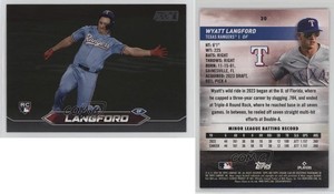 2024 Topps Stadium Club Black Foil Wyatt Langford #30 Rookie RC