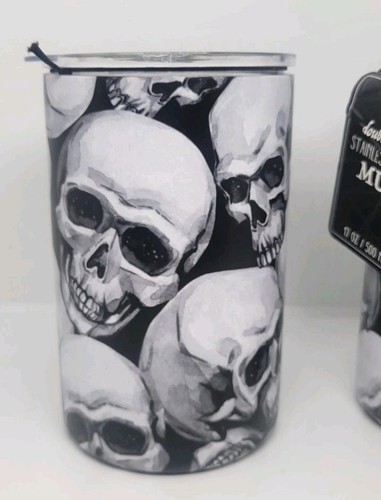 TAZA HALLOWEEN ESQUELETOS CALAVERAS DOBLE PARED ACERO INOXIDABLE 🔥2 PACK! 🔥!!️Regalos - Imagen 4 de 9