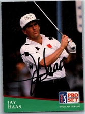 1991 -Jay Haas- Pro Set Autograph/Signed/Auto Golf PGA Card #70