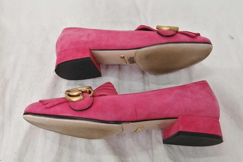GUCCI GG Marmont Wildleder Pumps rosa Größe 22,5 cm - elegante Heels - Bild 6 von 9