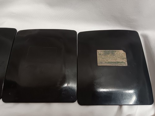 Vintage Couroc von Monterey Ca Tabletts Intarsien Pudel 7x6" Mid-Century Menge 6 - Bild 9 von 20