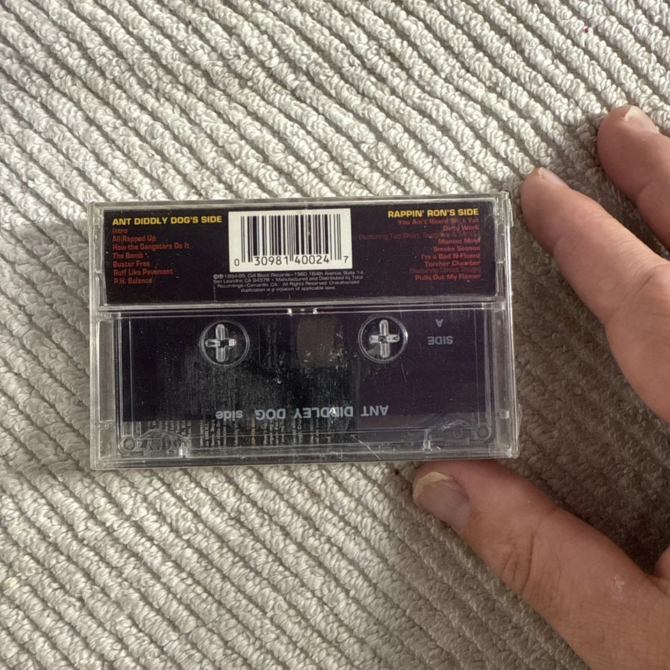 Rappin Ron & Ant Diddley Dog Bad-N-Fluenz Cassette Tape 90s Gangster Rap Hip Hop - Image 2 of 4