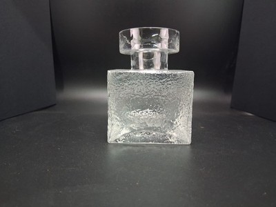 Mid-Century Dartington quadratischer Kerzenhalter aus Glas KOSTENLOSER VERSAND 