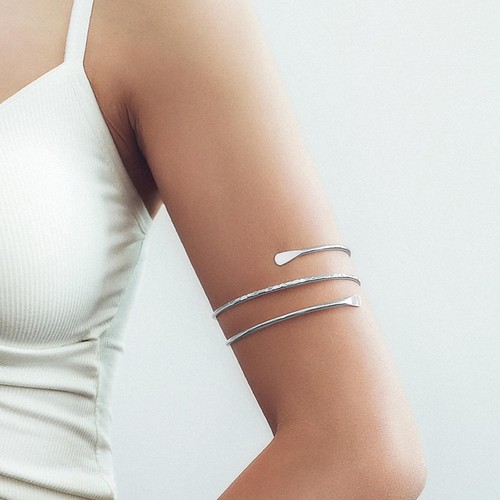 Arm Cuff Gold Arm Cuff Silver Arm Cuff Gold Bangles Arm Cuff Jewelry for Women L - Bild 4 von 6