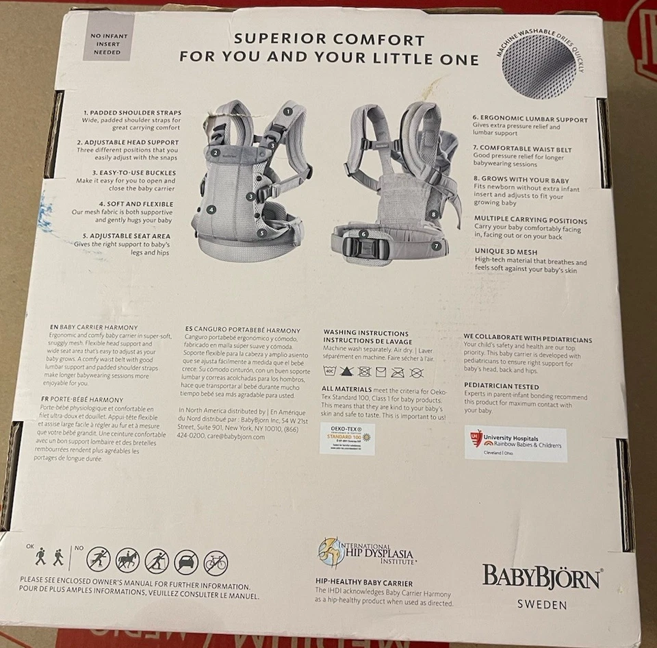 Portabebés BabyBjörn Harmony color crema Foto 2 de 4