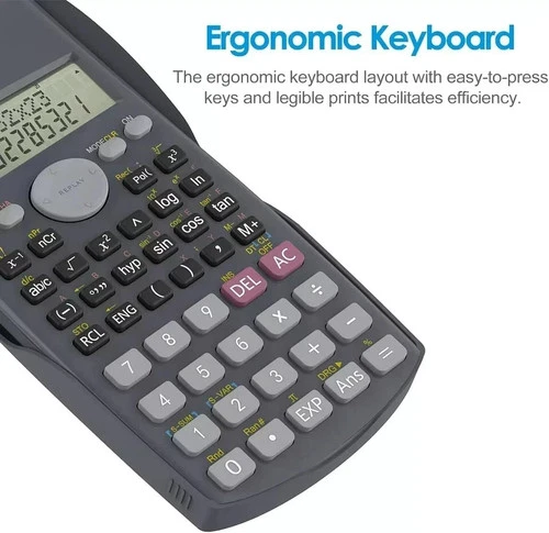 SCIENTIFIC CALCULATOR ELECTRONIC OFFICE 12 DIGITS SCHOOL EXAMS GCSE WITH UK. - Picture 3 of 5