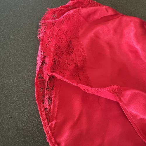 VINTAGE VICTORIAS SECRET 100% SILK BIKINI PANTY SILKY MEDIUM Slit To Waist - Picture 2 of 10