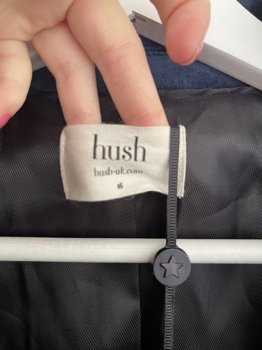 Hush Navy Blue Velvet Blazer Women’s Size UK 16 BNWT - Picture 2 of 7