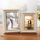 6 Zoll Vintage Fotorahmen Bild Fotorahmen Desktop für Home Office (weiß,