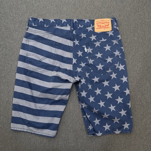 Levi’s 511 Herrenshorts 34 grau amerikanische Flagge 100 % Baumwolle USA schmale Passform - Bild 9 von 11