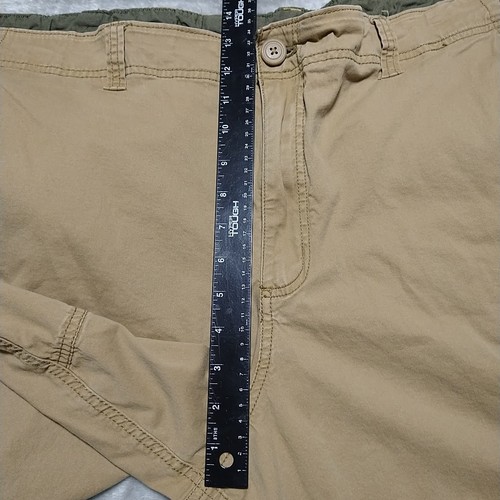 George Cargo Shorts Men 46x10 Brown Khaki Flex Waist Hiking Outdoor Pockets - Picture 7 of 12
