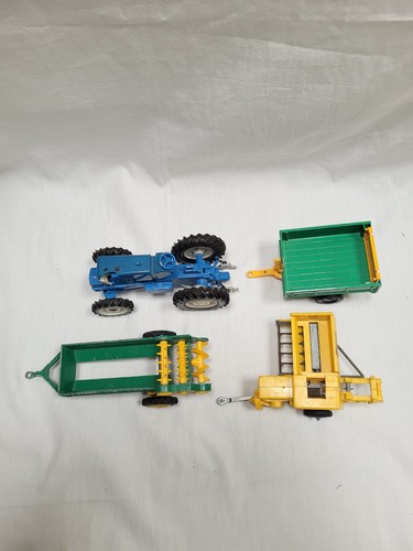 Vintage Britains Ford 5610 Tractor Trailer Bailer Muck Spreader For Restoration - Picture 5 of 13