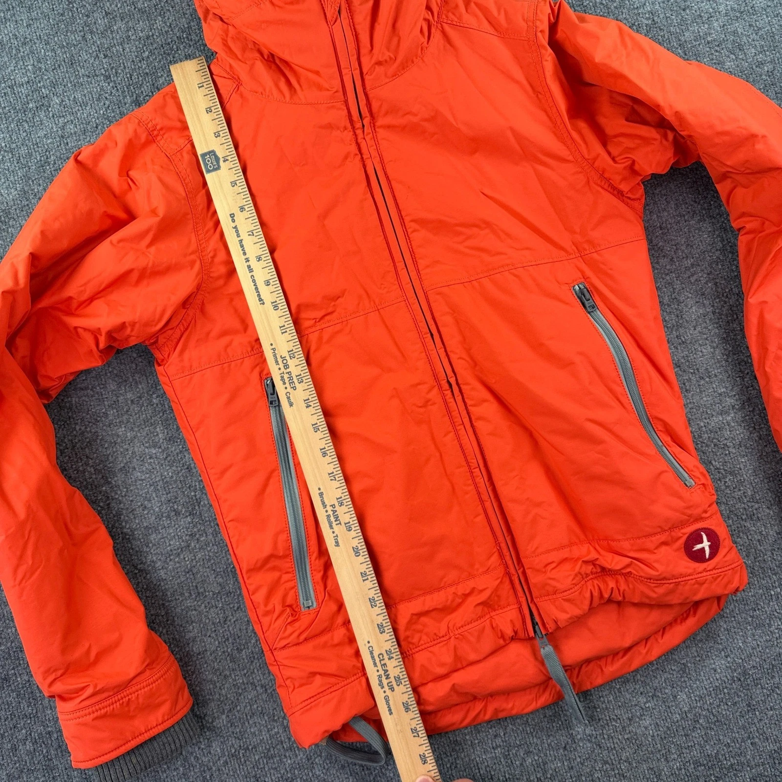 Relwen Jacket Mens S Orange Ski Snowboard Fur Hooded Puffer Military Field Coat - product detail image 9