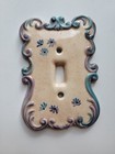 Vintage Ceramic Decorative Light Switch Cover Pink Blue Purple