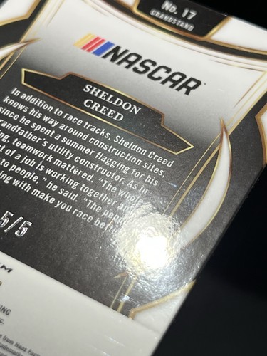 2025 Panini Select Racing NASCAR - Sheldon Creed - Grandstand Green #5/5 - Picture 23 of 24