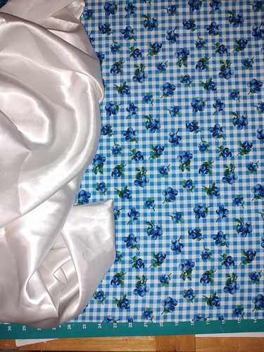 Blueberry Cotton Gingham Fabric Summer Picnic Table Cover Blueberry Preserves - Picture 5 of 7