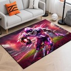 Washable Game Area Rug, Sports Ball Design Gaming Teen Carpet Rug Doormat, Non 