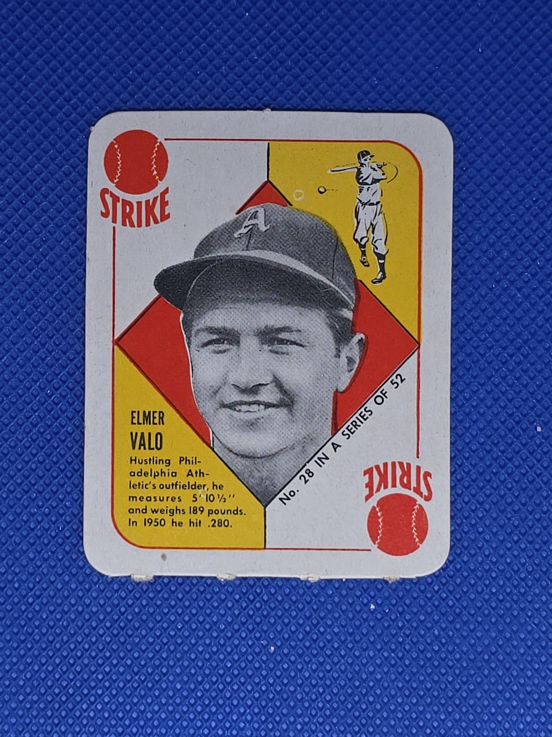 1951 Topps Red Backs Set-Break # 28 Elmer Valo VG